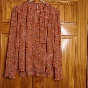 Free people top orange NWT